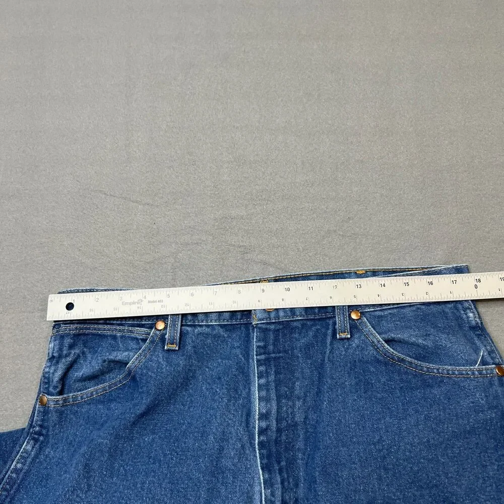 Wrangler Cowboy Cut Jeans Men's 36 x 36 Blue Dark Wash Straight Leg Comfortable
